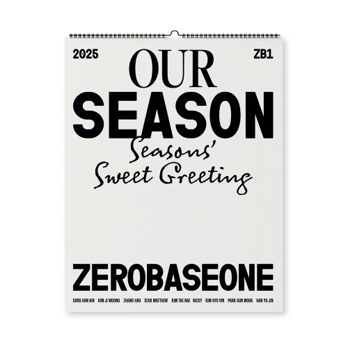 제로베이스원 (ZEROBASEONE) - 2025 [OUR Season] 벽걸이 캘린더
